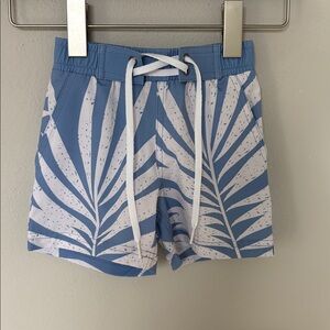 Modern Keiki Hawaii Blue Palm Swim Shorts